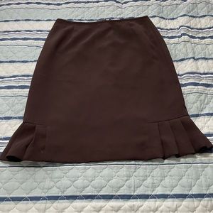 Jones Studio Pencil Skirt Ruffle Pleated Black Size 10